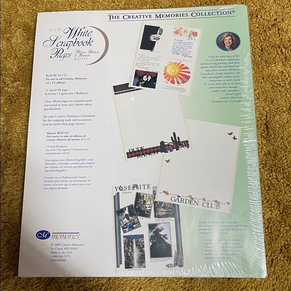 Creative Memories 12x15 White Scrapbook Pages Refill RCM-15S New Sealed